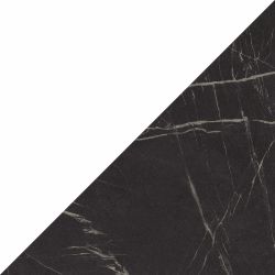 Kolor-kominek-Tormes-W04 - biały mat / marmur czarny